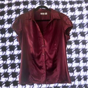 Cato Women's Blouse in Deep Burgundy